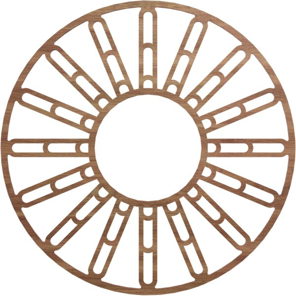Ekena Millwork Hale Wood Fretwork Pierced Ceiling Medallion, Walnut, 30"OD x 10 7/8"ID x 1/4"T CMWP30X30X0250HHWA - main